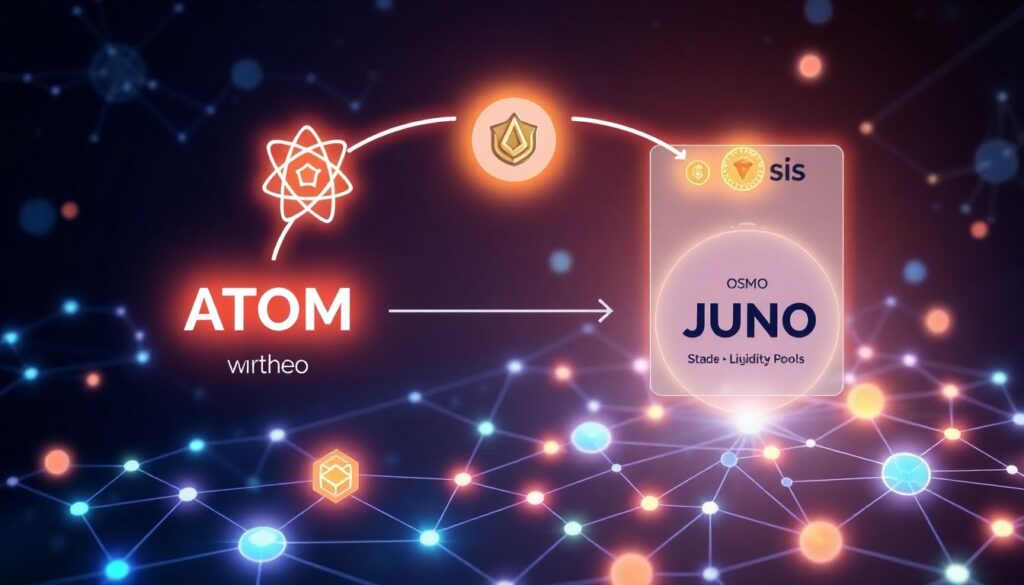 Что такое кросс-чейн коммуникации (IBC) в экосистеме Cosmos. - иллюстрация