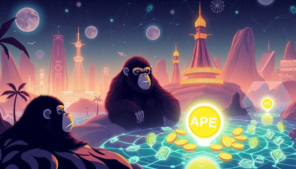 Обзор криптовалюты ApeCoin (APE) и экосистемы Yuga Labs. - иллюстрация