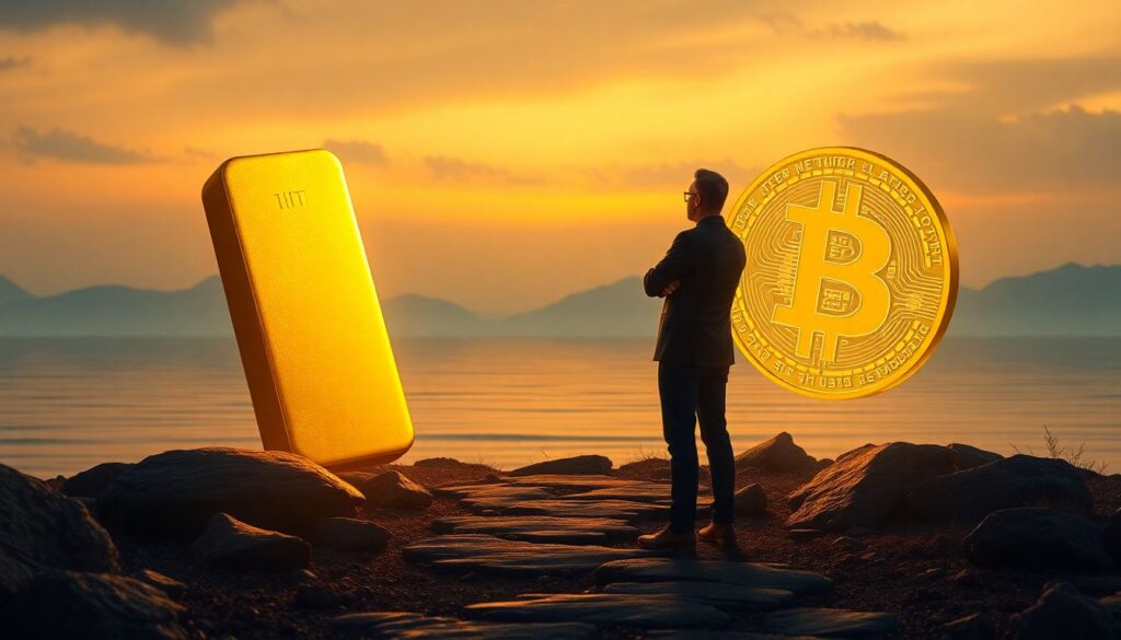 Инвестиции в биткоин против инвестиций в золото: что выбрать в 2025 году. - иллюстрация