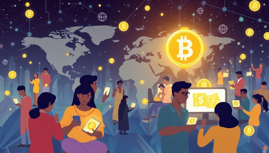 Как криптовалюты могут помочь людям без доступа к банковским услугам. - иллюстрация