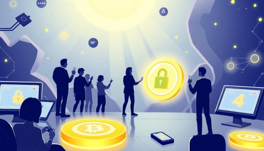 Как NFT используются для организации краудфандинговых кампаний. - иллюстрация