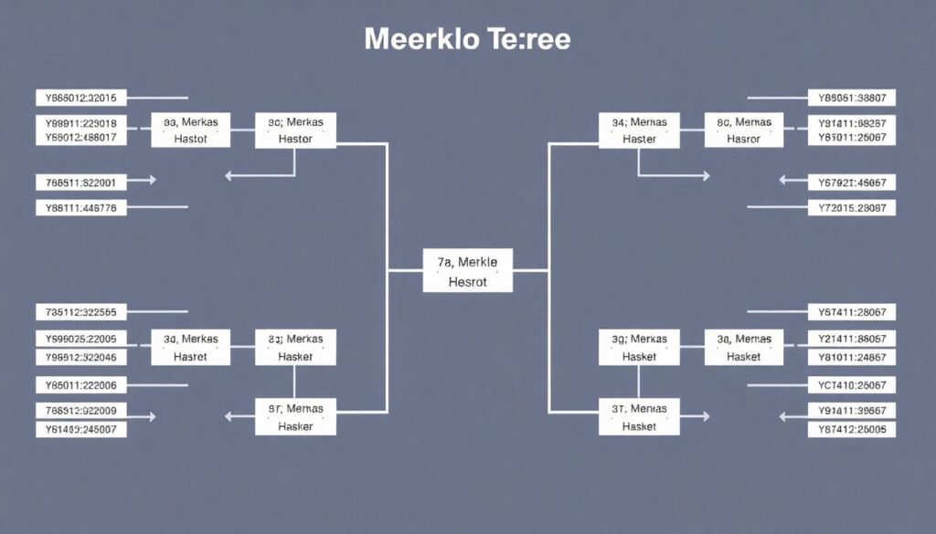 Что такое дерево Меркла и его роль в структуре блокчейна. - иллюстрация