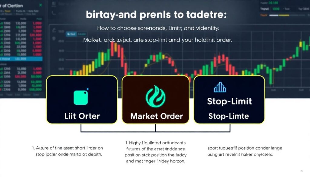 Сравнение различных типов ордеров: лимитный, рыночный, стоп-лимит. - иллюстрация