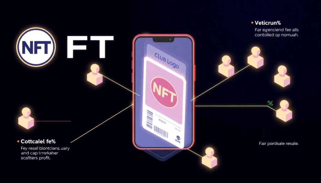 Как NFT меняют систему продажи билетов на спортивные матчи. - иллюстрация