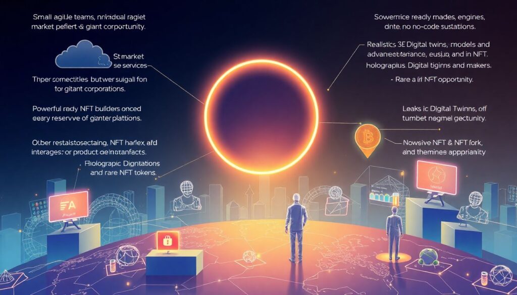 NFT и цифровые двойники: что это такое и где применяется. - иллюстрация