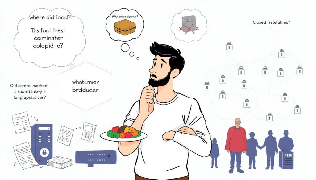 Как блокчейн может помочь в отслеживании происхождения товаров. - иллюстрация